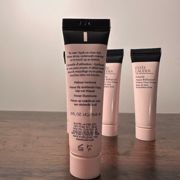 4X Estee Lauder Futurist Aqua Brilliance Watery Glow Primer 0.5 oz 15 ml Travel - Picture 4 of 6
